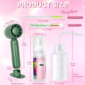 Complete Buqikma Lash Cleaning Kit displayed together