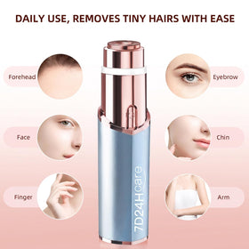 7d24hcare Facial Hair Remover cleaning brush and heads