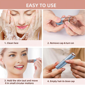 7d24hcare Facial Hair Remover in a travel bag for portability