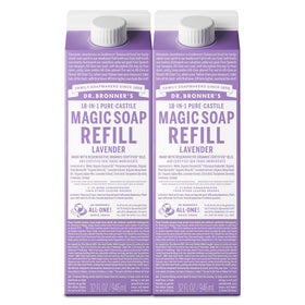 Dr. Bronner's Lavender Pure-Castile Liquid Soap Refill front view
