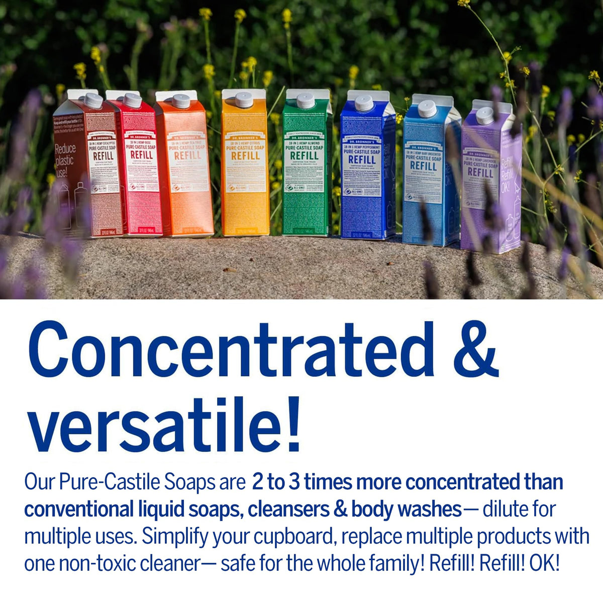 Dr. Bronner's Lavender Pure-Castile Liquid Soap Refill packaging