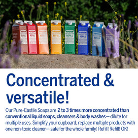 Dr. Bronner's Lavender Pure-Castile Liquid Soap Refill packaging