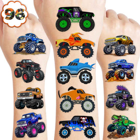 91TATTOOS Monster Truck Temporary Tattoos pack front view