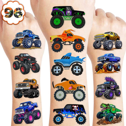 91TATTOOS Monster Truck Temporary Tattoos pack front view
