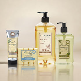 A LA MAISON Lavender Aloe Liquid Hand Soap with recycled packaging
