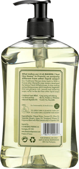 A LA MAISON Rosemary Mint Liquid Hand Soap bottle side view