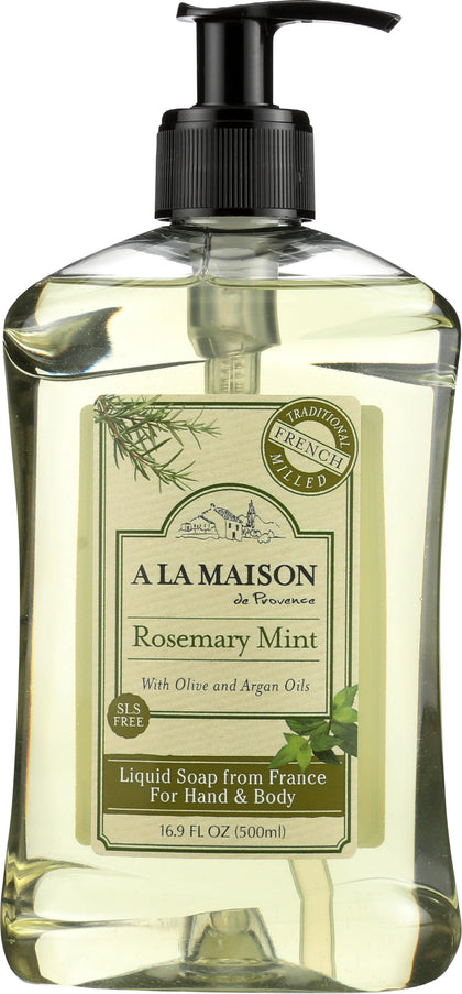 A LA MAISON Rosemary Mint Liquid Hand Soap front view