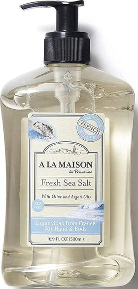 A LA MAISON Sea Salt Liquid Hand Soap 16.9 Fl Oz front view