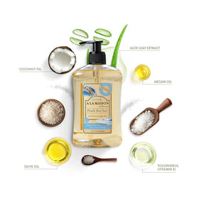 A LA MAISON Sea Salt Liquid Hand Soap bottle side view