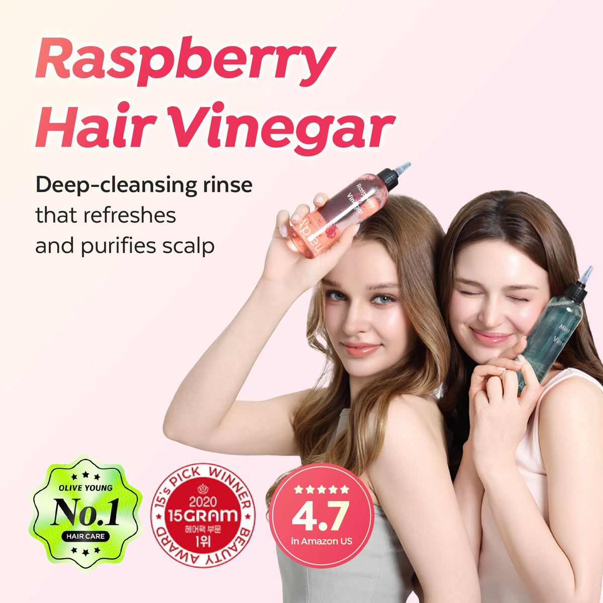 A'PIEU Raspberry Hair Vinegar Rinse 13.6 fl oz refill packaging