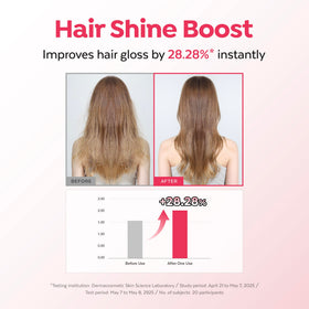 A'PIEU Raspberry Hair Vinegar Rinse application on hair