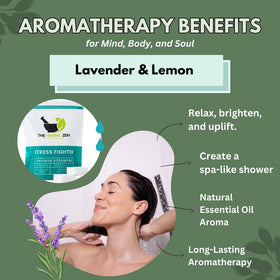 A relaxing bathroom scene with The Herbal Zen Shower Steamer