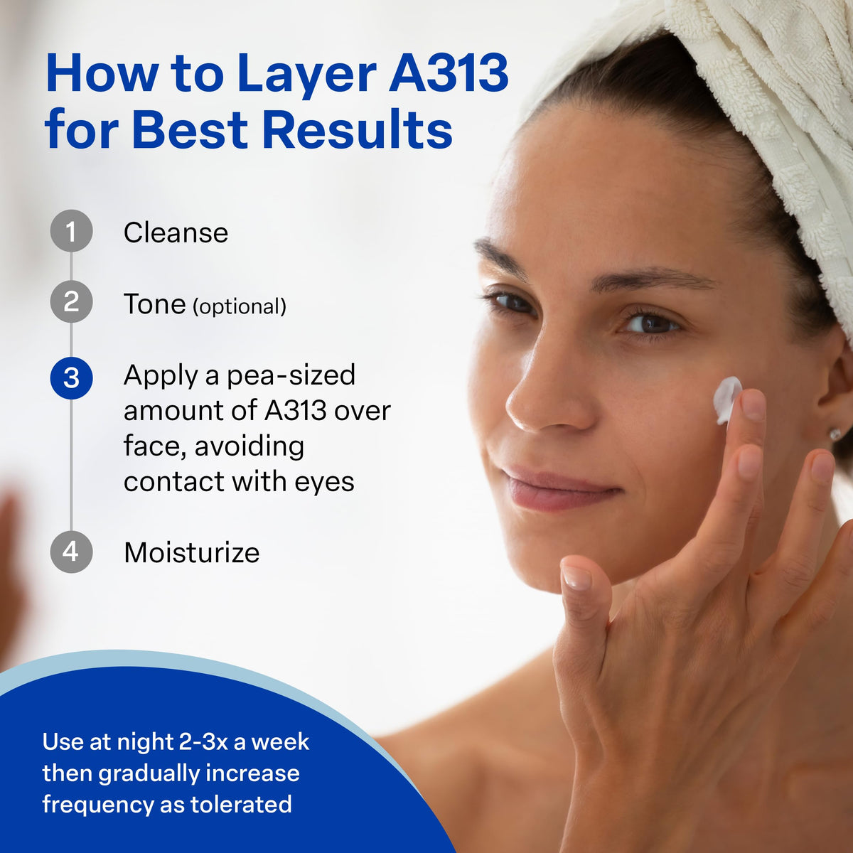 A313 Night Cream 59g with ingredients list