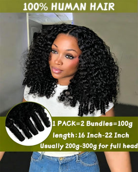Aailvmey 18 Inch Curly Hair Extensions in Natural Light
