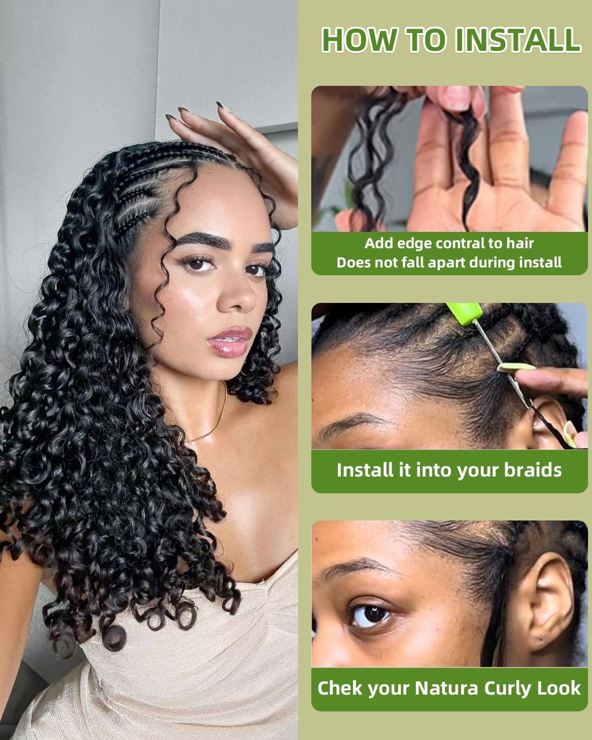 Aailvmey Crochet Hair Extensions Package with Details