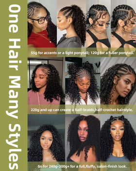 Aailvmey Curly Crochet Hair Bundles on a Display Table