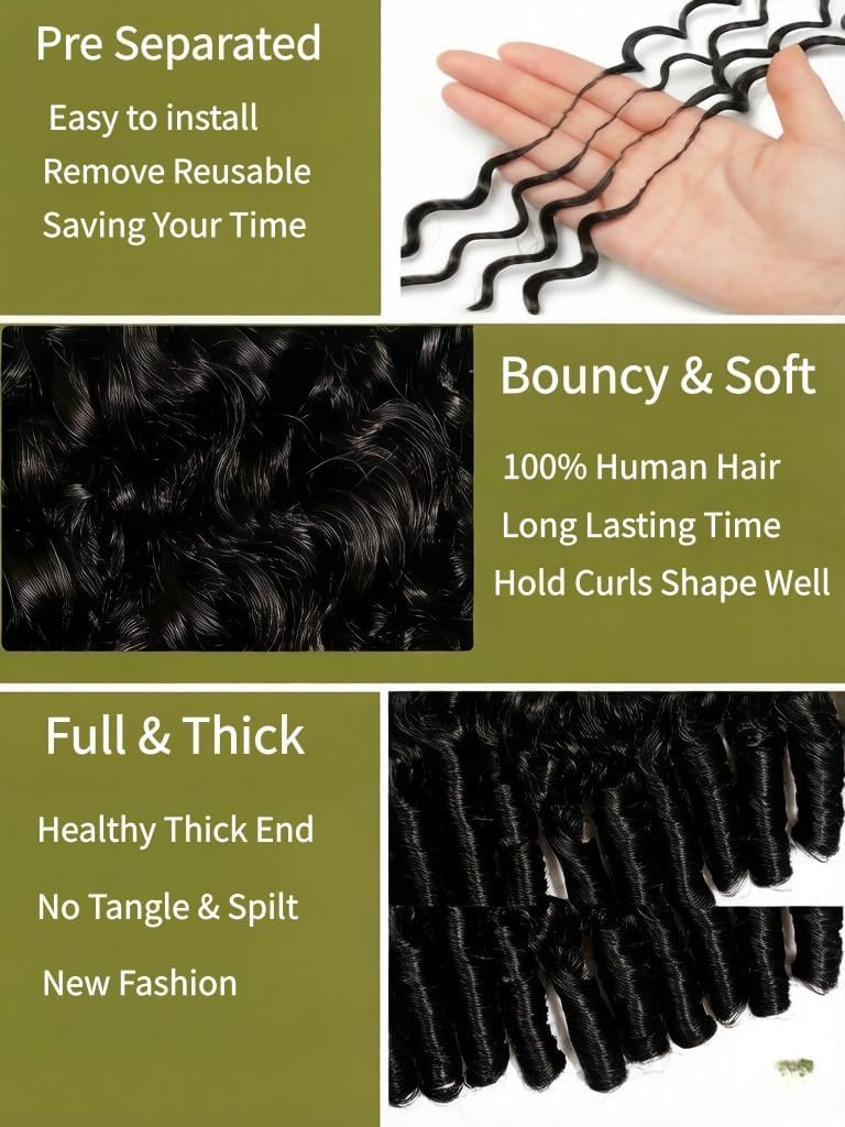 Aailvmey Reusable Human Hair Crochet Bundles Display