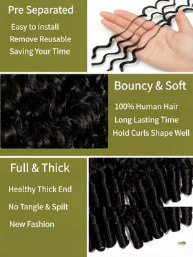 Aailvmey Reusable Human Hair Crochet Bundles Display