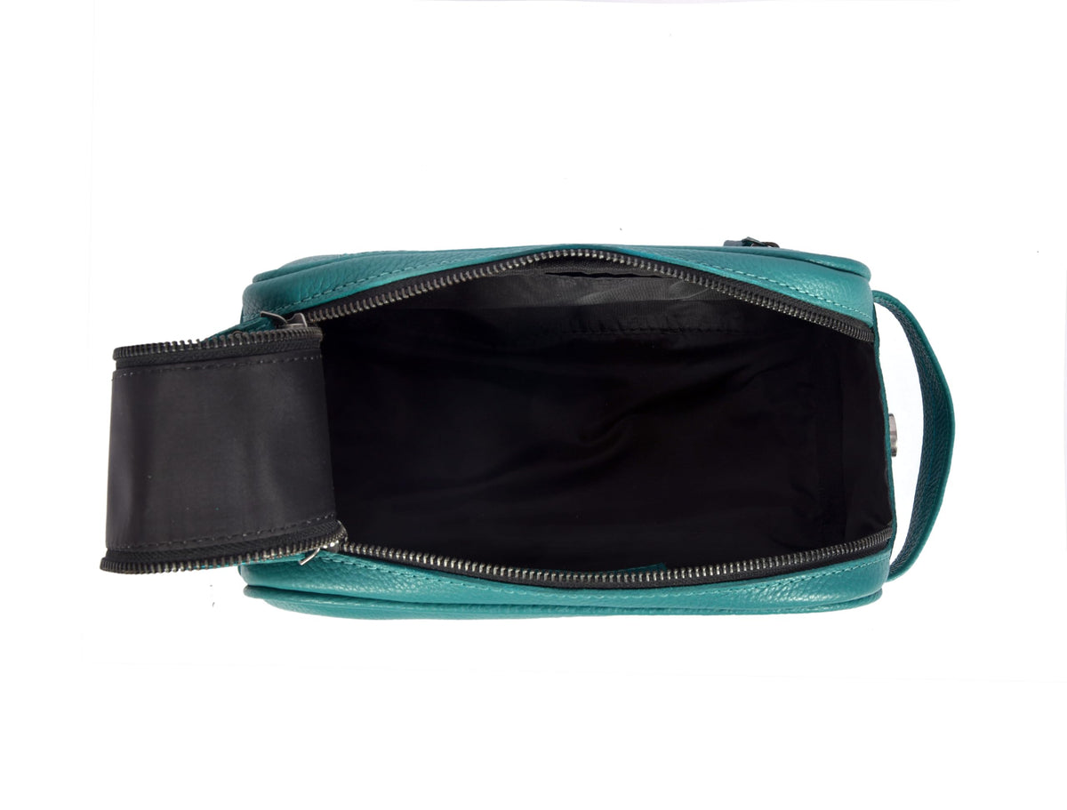 AARON LEATHER GOODS Vintage Dopp Kit external zippered pocket