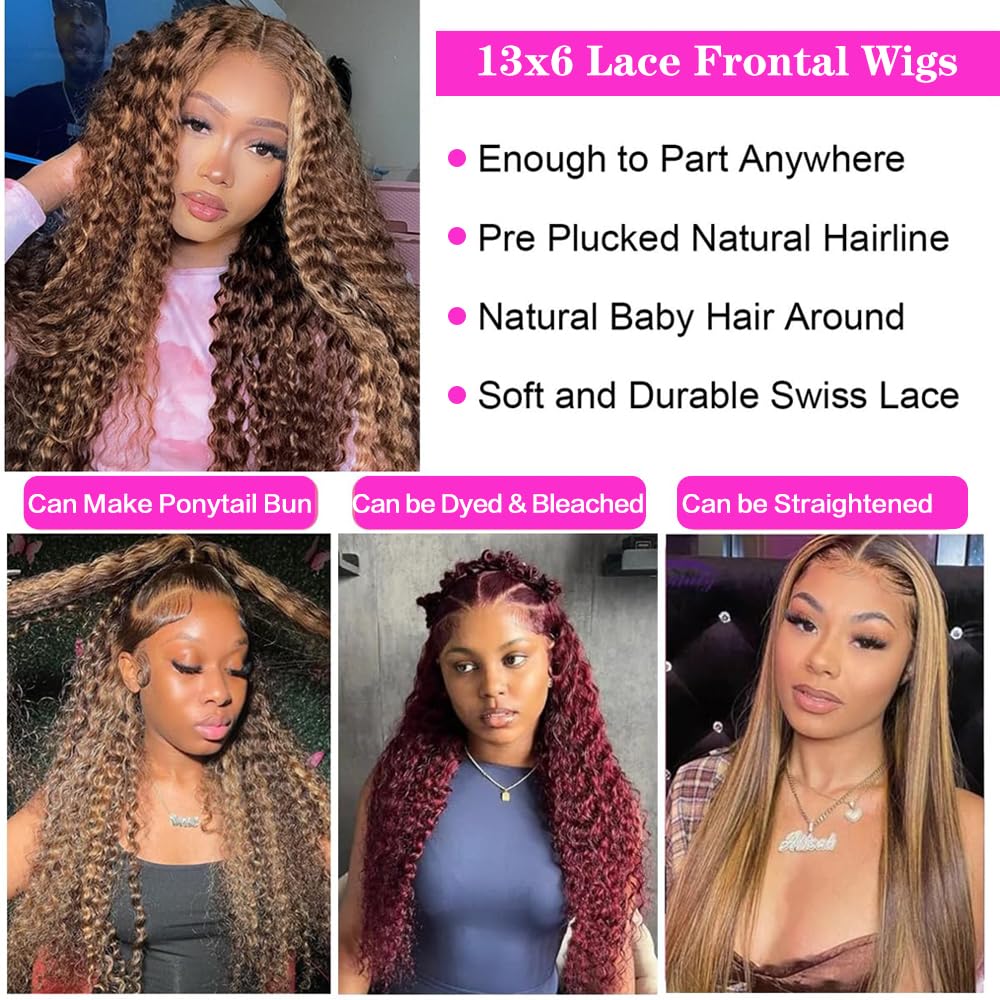 abbildung 30-inch Highlight Ombre Lace Front Wig on model
