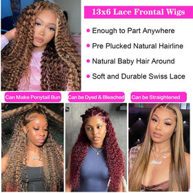 abbildung 30-inch Highlight Ombre Lace Front Wig on model
