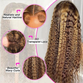 abbildung 30-inch Highlight Ombre Lace Front Wig styling options