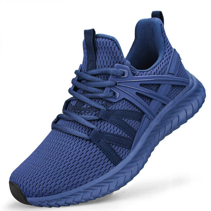 Abboos Non Slip Walking Shoes for Women dark blue front view