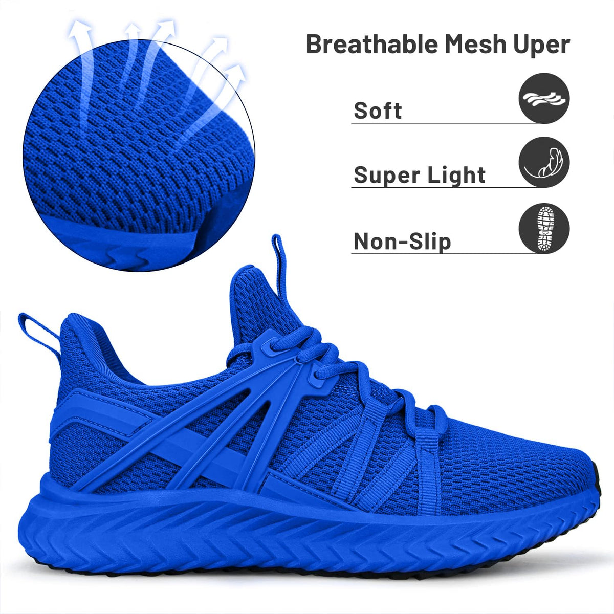 Abboos Womens Walking Tennis Shoes back view highlighting long shoe tongue