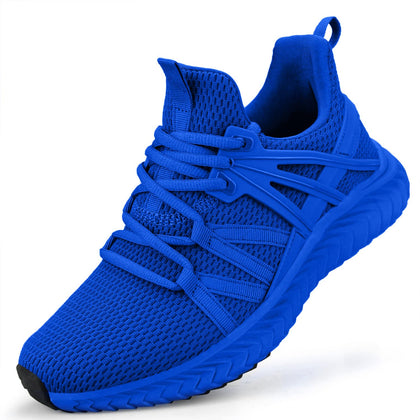 Abboos Womens Walking Tennis Shoes front view with breathable knitted upper