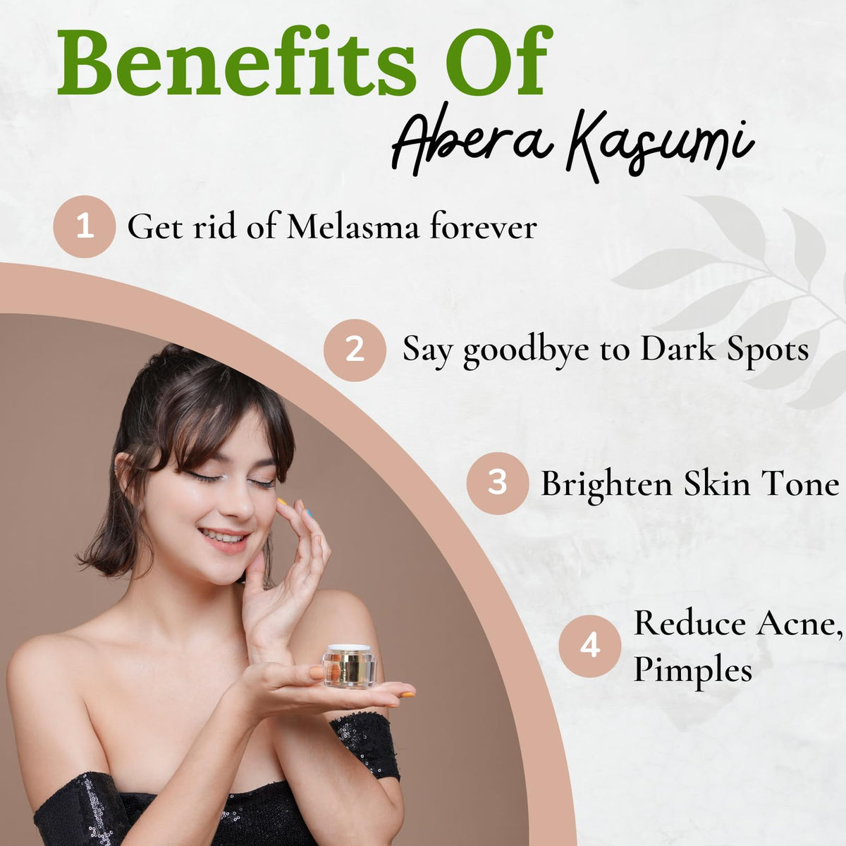 ABERA Kasumi Glowing Cream texture close-up