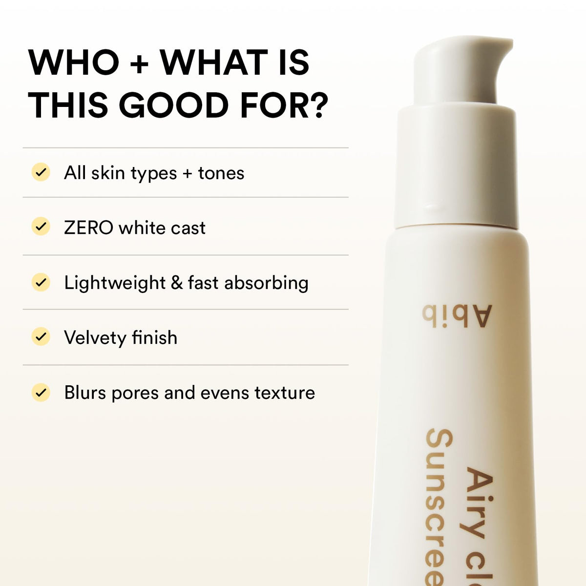 Abib Airy Clear Sunscreen Gel SPF 30 ingredients list