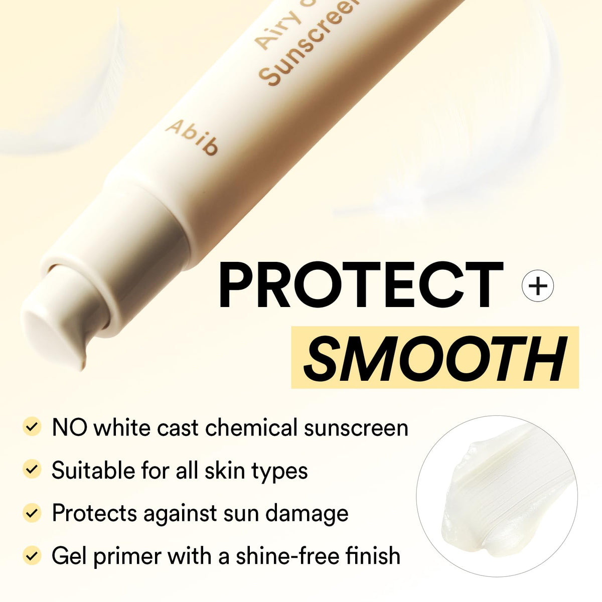 Abib Airy Clear Sunscreen Gel SPF 30 texture close-up