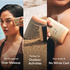 Abib Airy Sunstick with makeup products