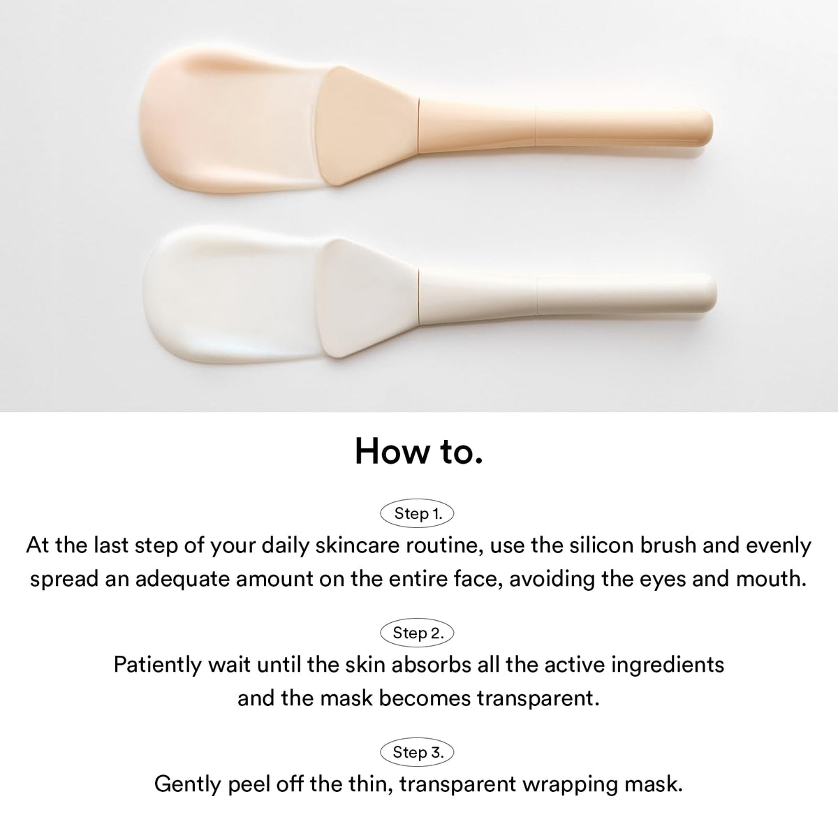 Abib Dark Spot Collagen Overnight Mask peel-off process