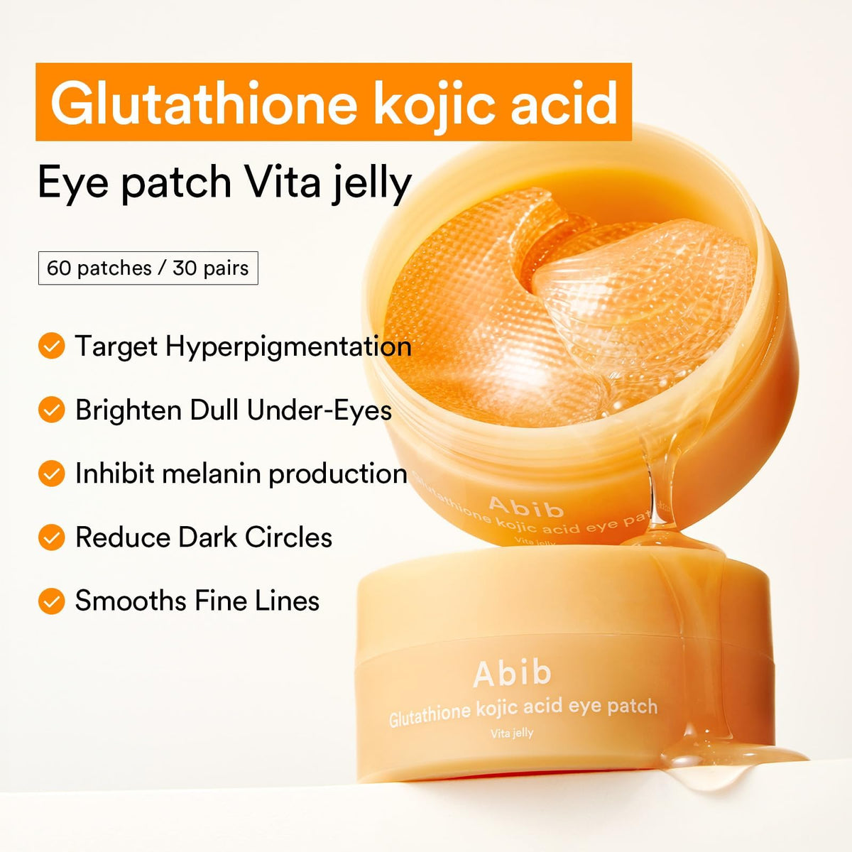Abib eye patches displayed with skincare products