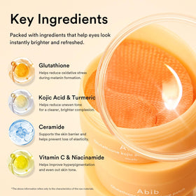 Abib eye patches showing application on under-eye area