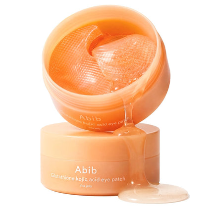 Abib Glutathione Kojic Acid Eye Patches front view, 60 count