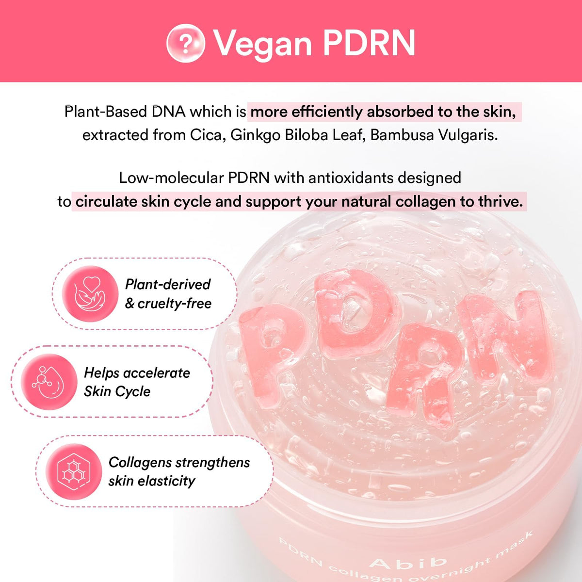 Abib PDRN Collagen Overnight Face Mask application on skin