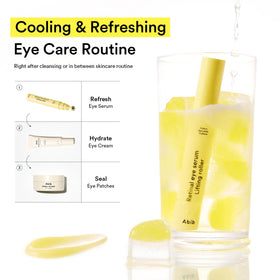 Abib Retinal Eye Serum Lifting Roller 15ml applied under eye
