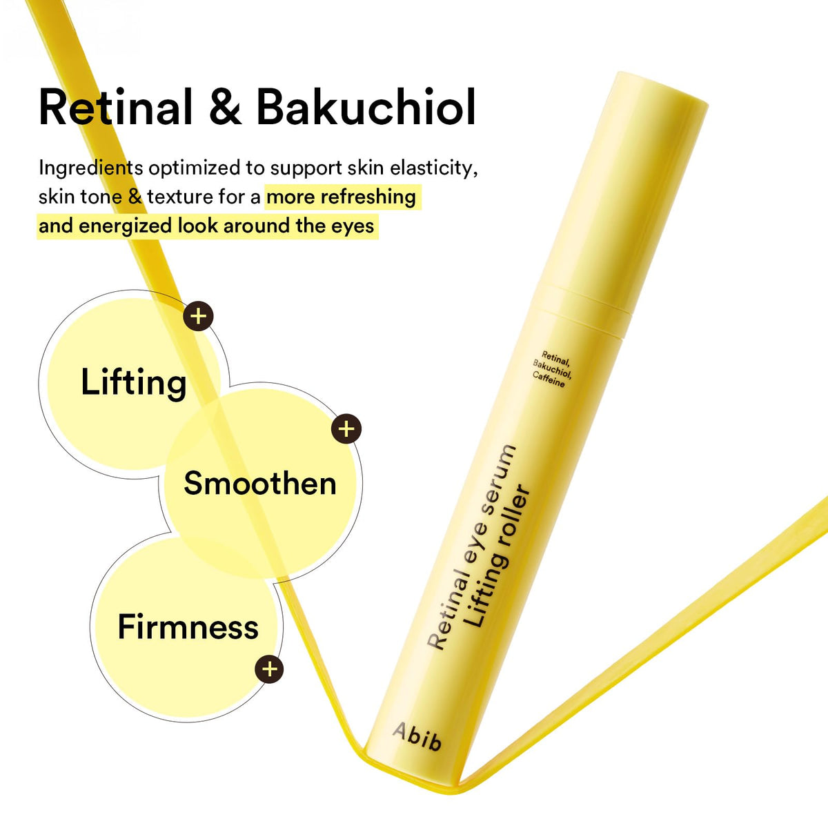 Abib Retinal Eye Serum Lifting Roller 15ml close-up of roller