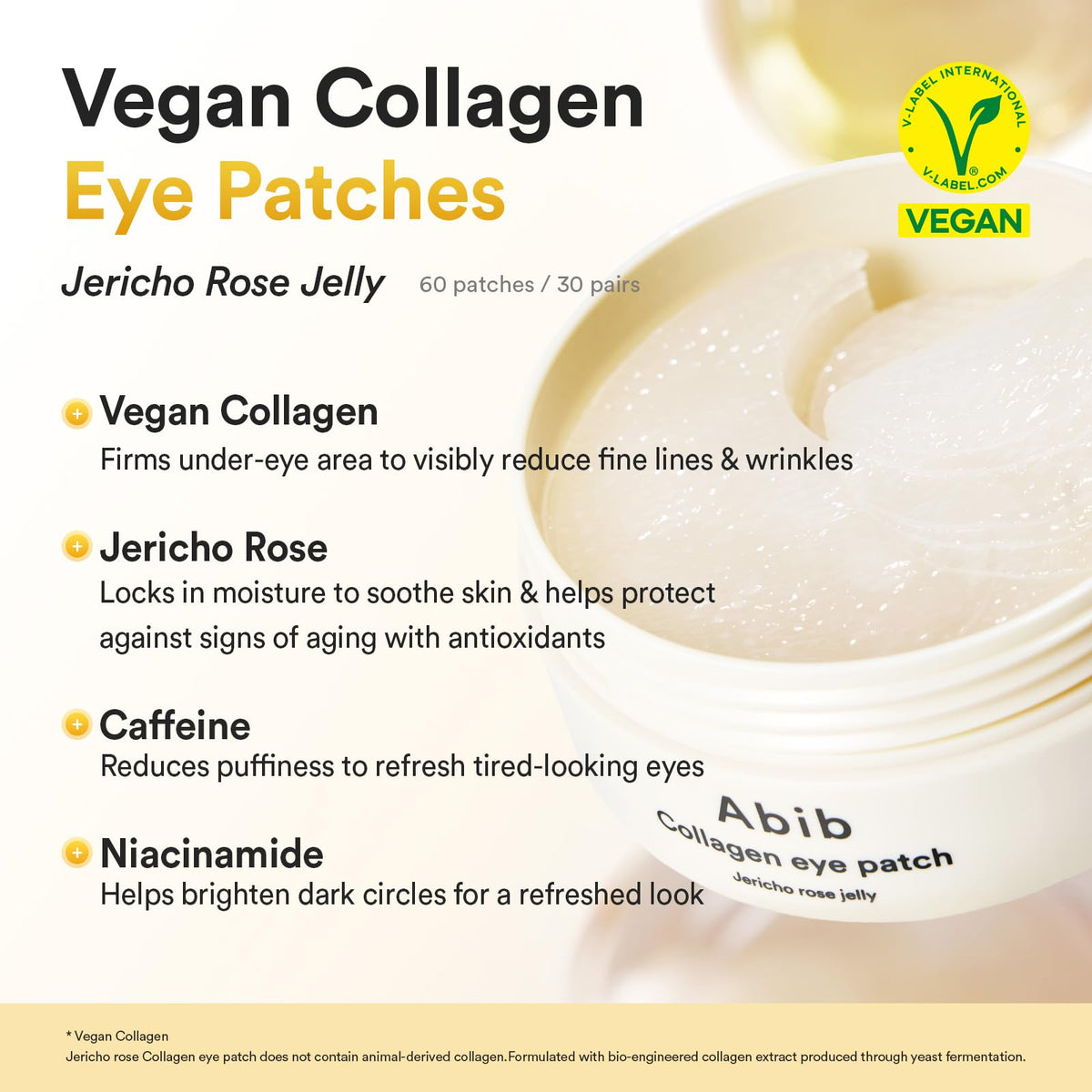 abib Vegan Collagen Eye Patches displayed with Jericho Rose Eye Cream