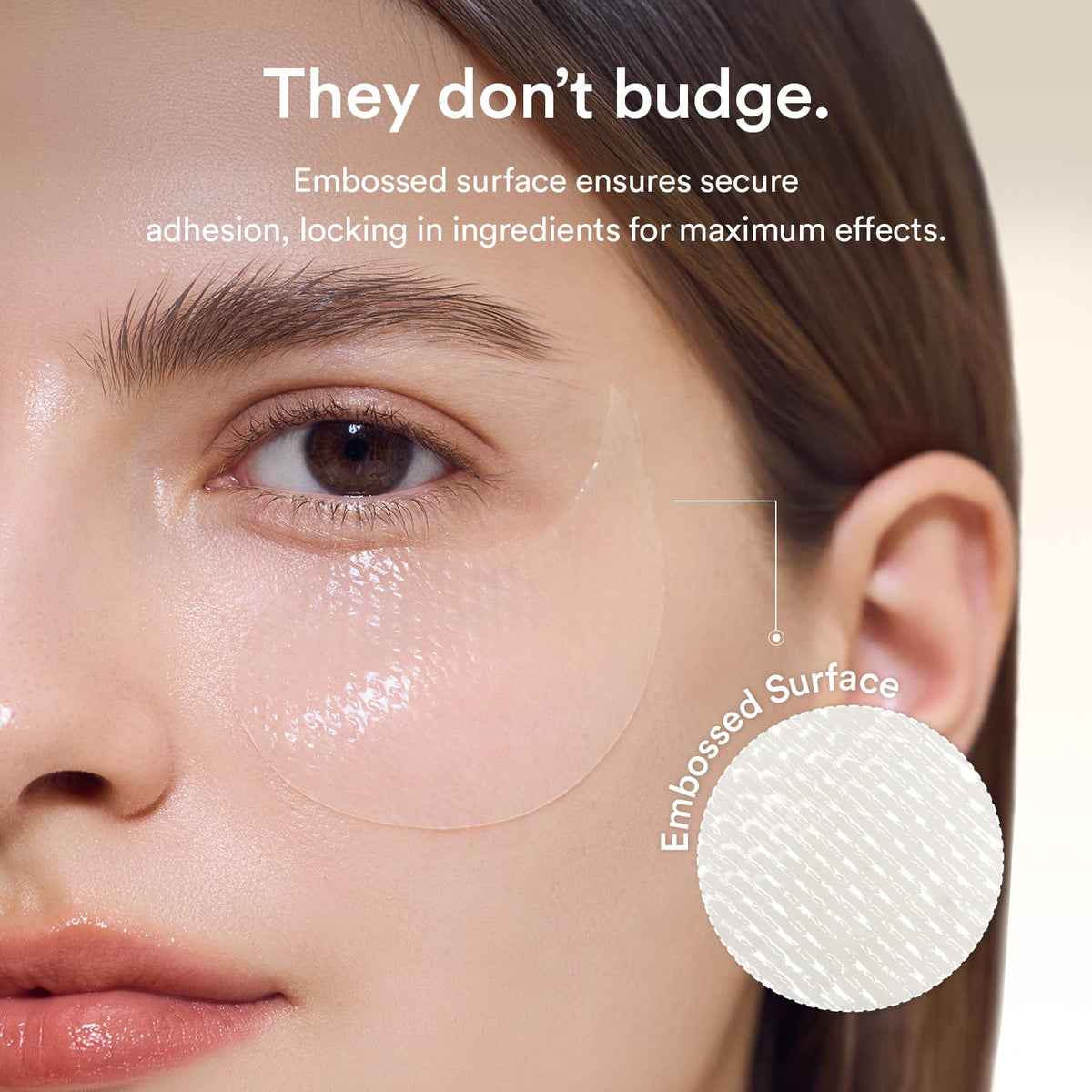 abib Vegan Collagen Eye Patches with a cooling effect demonstration
