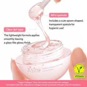 Abib Vegan Collagen Lip Mask showing jelly consistency