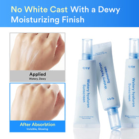Abib Watery Hyaluron Sunscreen texture close-up