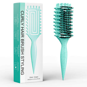 ABOYOY Curl Defining Brush front view in green