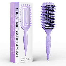 ABOYOY Curl Defining Brush front view in purple