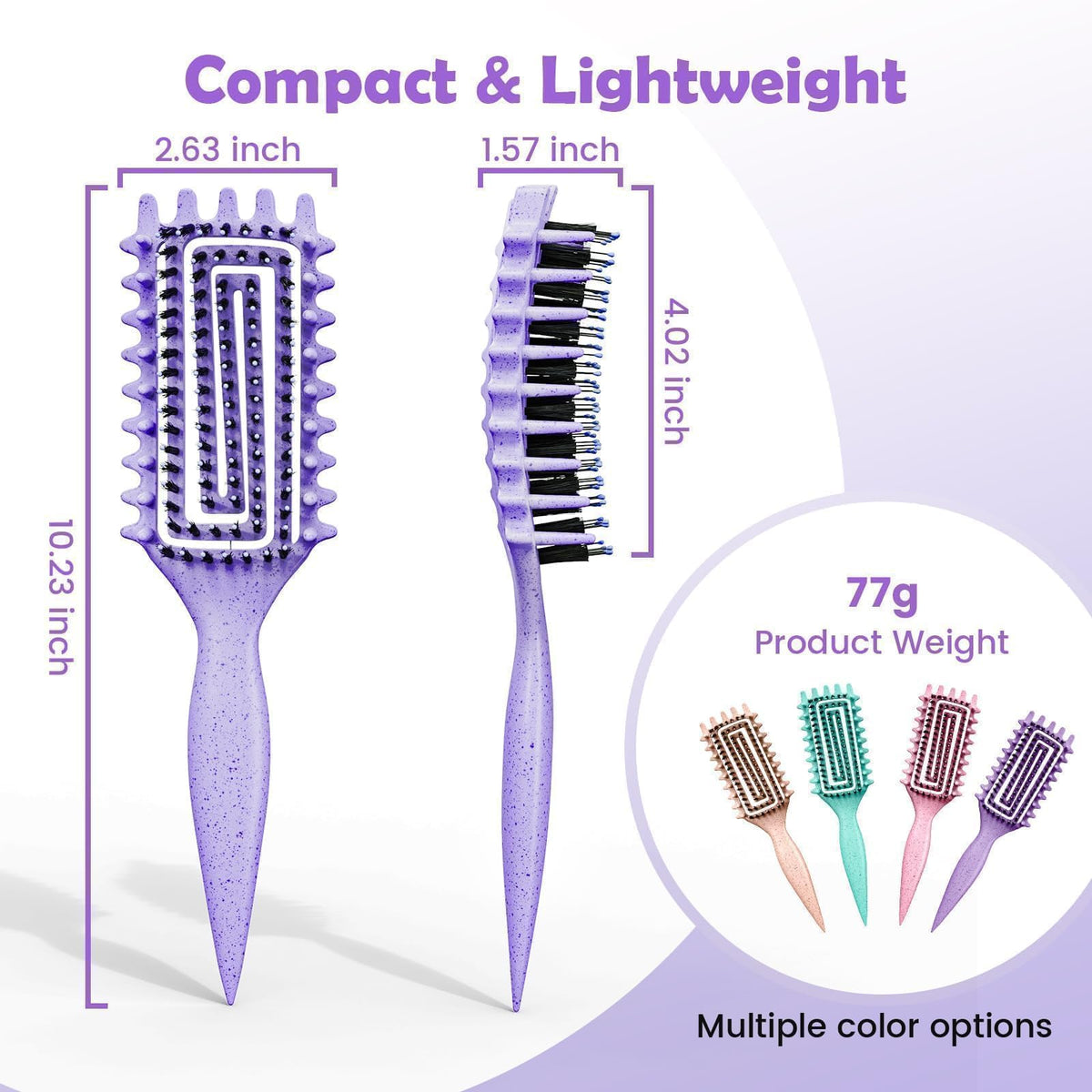 ABOYOY Curl Defining Brush in a travel bag