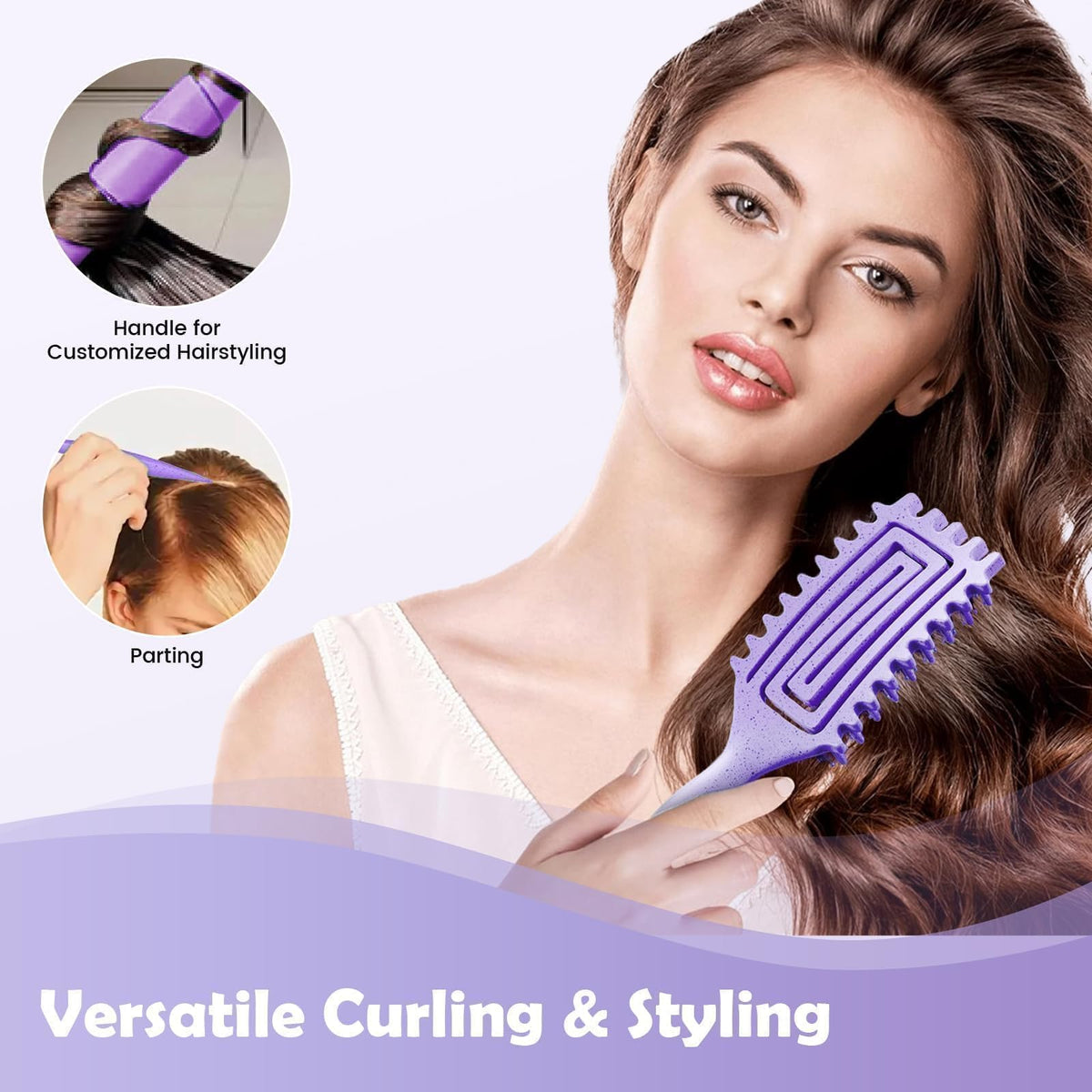 ABOYOY Curl Defining Brush showing flexible bristles