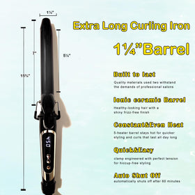 abp curling iron with adjustable temperature settings display