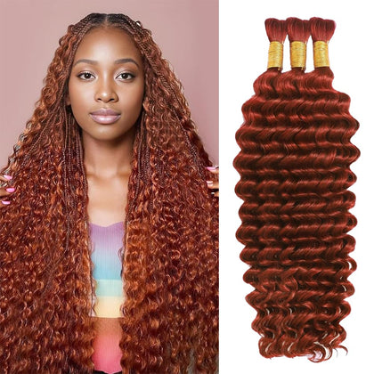 Acbhoa Boho Braiding Hair Deep Wave 20 inch #350 Copper front view